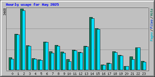 Hourly usage for May 2025
